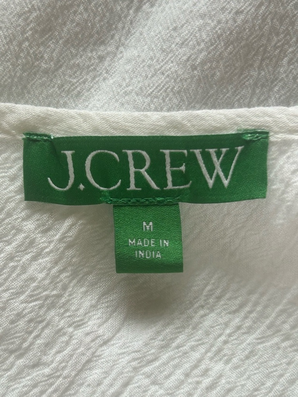 J.Crew One Shoulder Ruffle Midi Dress White Resort Vacation Coverup Medium - Picture 5 of 8